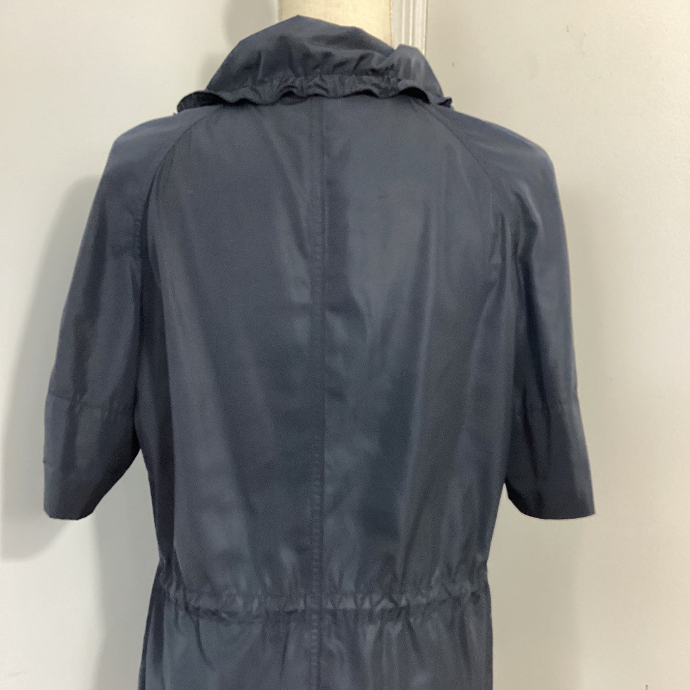LAFAETTE 148 SZ MEDIUM NAVY SHORT SLEEVE PARKA JACKET CASUAL SPORT CHIC - Picture 10 of 13